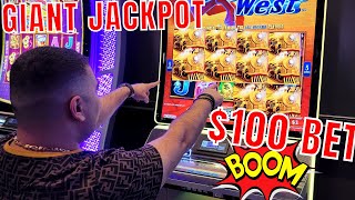 One Of THE BIGGEST JACKPOTS On All Aboard Slot Machine [upl. by Dnomal]