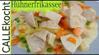 Hühnerfrikassee super schnell selber kochen Lecker und einfach Rezept [upl. by Lutim]