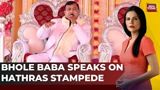 Hathras Stampede Hathras Godman Bhole Baba Reacts To Stampede During His Satsang  India Today [upl. by Cedell]