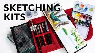 5 travel sketching kits I use minimal watercolor travel kit amp more [upl. by Yentuoc]