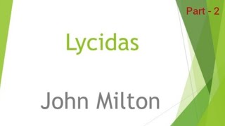 Lycidas by John Milton in Tamil part  2 [upl. by Liagabba]