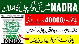 NADRA Jobs 2024  National Database amp Registration Authority Jobs 2024 [upl. by Wiskind156]