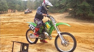 Kx 125 pit Session raw 2 stroke [upl. by Serles]