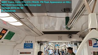 PM Peak Appearance on NSL SMRT Trains  KHI C151 073074 Bukit Gombak → Jurong East [upl. by Supple702]