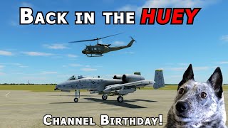 HUEY ACTION for the Channel Birthday Real Pilot Plays DCS World [upl. by Lanor]