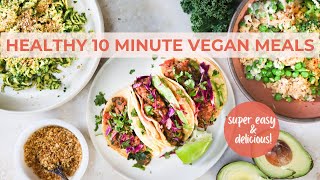 LAZY VEGAN RECIPES  balanced meals in 10 minutes [upl. by Eecyal]