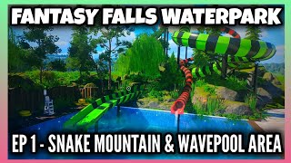 Planet Coaster 2 Waterpark Showcase  Fantasy Falls EP 1 Snake Mountain amp Wavepool [upl. by Cherianne17]