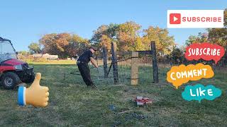 Building an 30 fence stretcher that really works for wire fence [upl. by Brazee871]