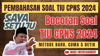 CPNS DI BUKA BESOK  BEGINI BOCORAN SOAL DAN PEMBAHASAN TIU CPNS 2024 TERBARU amp PPPK 2024 tiucpns [upl. by Rivalee]