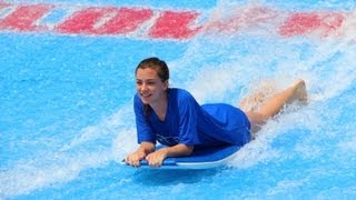 Guilfoil family on the Flowrider at the Grand Turk Margaritaville [upl. by Uri]