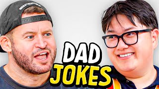 Dad Jokes  Dont laugh Challenge  Alan vs Andrew  Raise Your Spirits [upl. by Malena406]