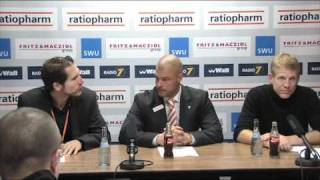 ratiopharm Ulm  BG Göttingen Pressekonferenz [upl. by Hewitt97]