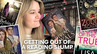 Getting Out of a Reading Slump  Spoiler Free Reading Vlog [upl. by Agemo]