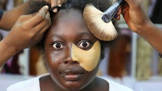 100000000 VIEWS 😱 YOU WONT BELIEVE THIS ⬆️ VIRAL 👉 DARK SKIN MAKEUP TRANSFORMATION AND HAIR [upl. by Namra]