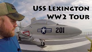 WW2 USS Lexington quotThe Blue Ghostquot Tour [upl. by Alderman]