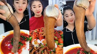 Chinese Girl Eat Geoduck Mukbang Delicious Seafood 21  Mukbang Geoduck Eating Show [upl. by Sudoeht]