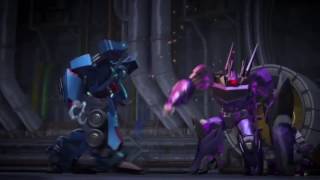 Transformers Prime Beast Hunters Ultra Magnus vs Shockwave [upl. by Aicirtak]