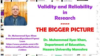 Validity and Reliability in Research The Smaller and BIGGER Picture Conceptions [upl. by Hellene]