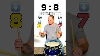 How to Play a 98 Polyrhythm in 13 Seconds drums [upl. by Drhcir]