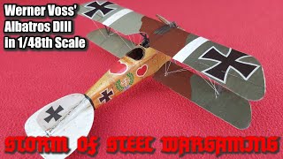 Werner Voss Albatros DIII in 148th Scale  Storm of Steel Wargaming [upl. by Jaclyn]