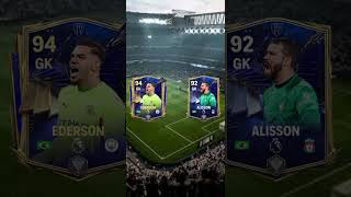 alisson vs ederson card battle youtube youtubeshorts fcmobile game fc football fifa [upl. by Shamma]