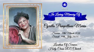 Funeral Tribute Service Of Cyrilla Pampellone Marin [upl. by Richarda]