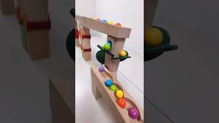 marble Run Race ASMR 143 Wooden Wave Course Colorful Marbles marblerun marblerunrace asmr [upl. by So]