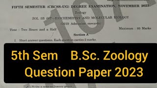 BIOCHEMISTRY AND MOLECULAR BIOLOGY  5th Sem BSc Zoology 2023 calicut [upl. by Orecic835]