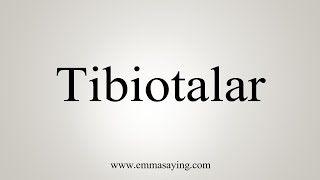 How To Say Tibiotalar [upl. by Peddada365]