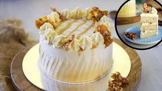 Soft and Moist Eggless Butterscotch Cake from scratch  Indian style [upl. by Haimorej]