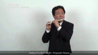 Shigeyuki Takano plays Sankyo Flute 03  Piccolo P301N [upl. by Sorgalim]