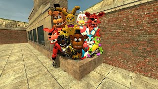 DESTROY RAINBOW FNAF SECURITY BREACH ANIMATRONIC IN GMOD [upl. by Ekal]