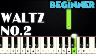 Waltz No 2  Dmitri Shostakovich  BEGINNER PIANO TUTORIAL  SHEET MUSIC by Betacustic [upl. by Blayne938]