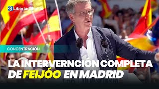 Discurso íntegro de Núñez Feijóo contra Sánchez en la concentración de Madrid [upl. by Marucci715]