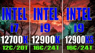 INTEL i7 12700K vs INTEL i9 12900K vs INTEL i9 12900KS  PC GAMES BENCHMARK TEST [upl. by Donal]