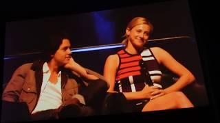 How does Lili Reinhart like kissing Cole Sprouse Riverdale stars Jughead amp Betty [upl. by Glovsky682]