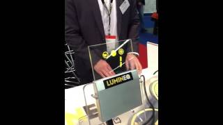 Transparent Electroluminescent display from Crystal Display Systems [upl. by Aldercy]