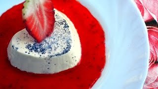 Panna Cotta with strawberry coulis recipe valentine day  spice it up ep 16 [upl. by Whetstone650]