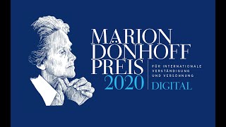 MarionDönhoffPreis 2020 Juryvorsitzender Matthias Naß zur Hauptpreisträgerin Magrethe Vestager [upl. by Pelson]