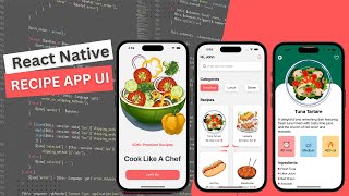 🔥 Food Recipe App UI  Expo  React Native [upl. by Einre622]