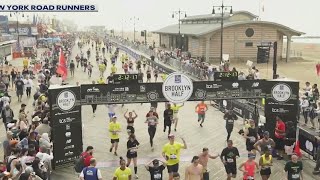 Runner dies after collapsing at Brooklyn half marathon [upl. by Manvell]