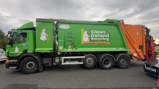 Clean Ireland Recycling 2018 Scania P410 8x4 with a Olympus Twin Pack body with Terberg TADE [upl. by Ahsilram529]