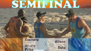 EVANDRO  ALVARO F vs ALISON  GUTO Circuito Brasileiro de VÃ´lei de Praia OPEN 3Âª Etapa SEMI FINAIS [upl. by Kamilah]