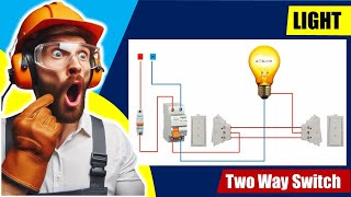 How to Wire a 2 Way Light Switch  two way switch connection [upl. by Hortensa927]