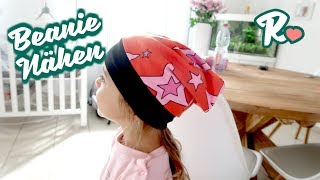 BEANIE Kinder Mütze nähen  Für Anfänger  Nähen mit Rosi [upl. by Ahsieuqal]