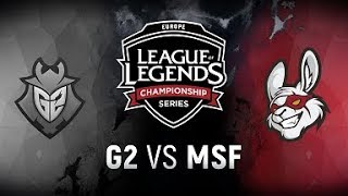 G2 vs MSF  Week 1 Day 1  EU LCS Spring Split  G2 vs Misfits 2018 [upl. by Ecreip]