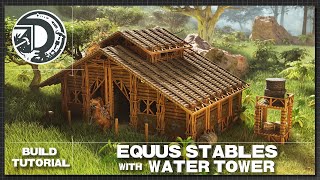 ARK Survival Ascended  Equus Stables with Water Tower  Build Tutorial [upl. by Etolas933]