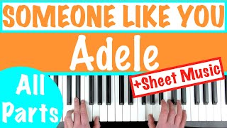 How to play SOMEONE LIKE YOU  Adele Piano Tutorial [upl. by Lipkin]