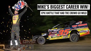 Mike Mahaney Wins First EVER Super DIRTcar Series Victory [upl. by Althee520]