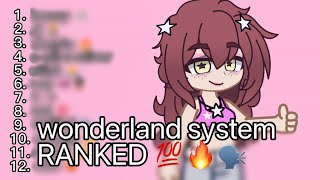 ranking the wonderland system I hate echo  Finnley ⭐️ [upl. by Oys]